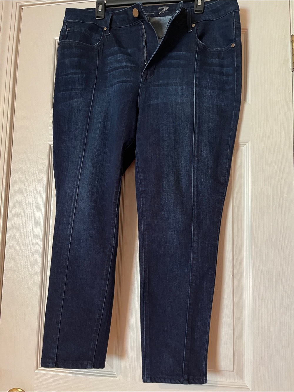 7 For All Mankind Deep Indigo Straight Leg Jeans